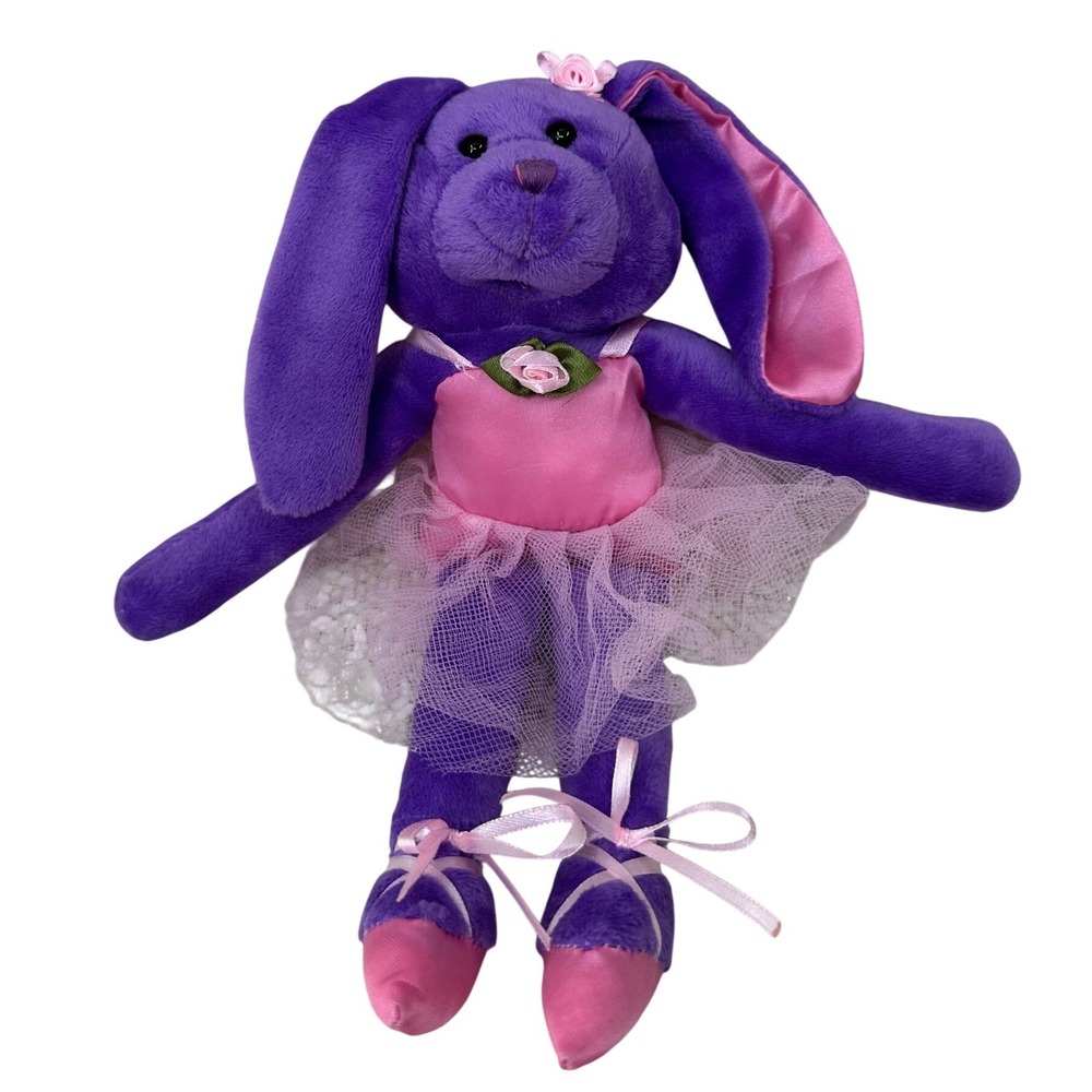Burton‎ Burton Bunny Ballerina Plush Purple Pink Tutu Stuffed Animal Toy 11 inch